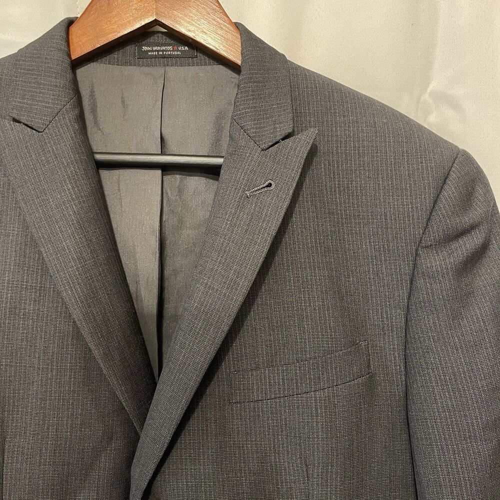 John Varvatos USA 2 Button sport coat blazer men 40 Short Dark Gray